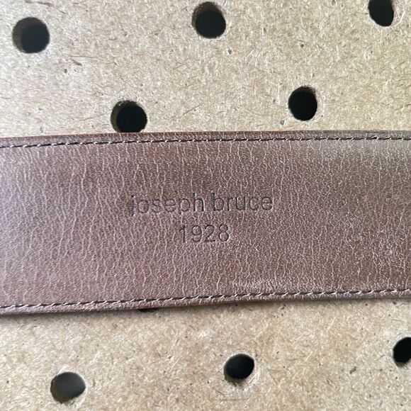 Joseph Bruce Leather Belt Men Size 34/90 Brown Genuine Italian J0703T MINT - Picture 5 of 8